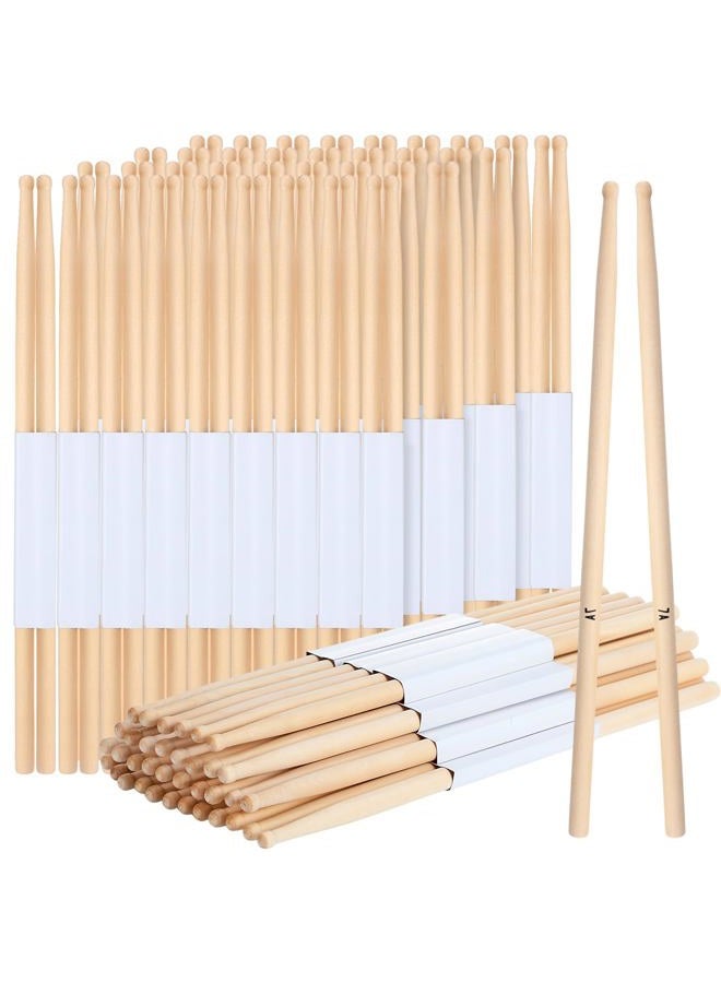 Lukmaa 24 Pairs 7A Drum Sticks Triangular Wood Tip Long Maple Drumsticks Classic Drumsticks Musical Instrument Percussion Accessories for Adults Kids - Image 1