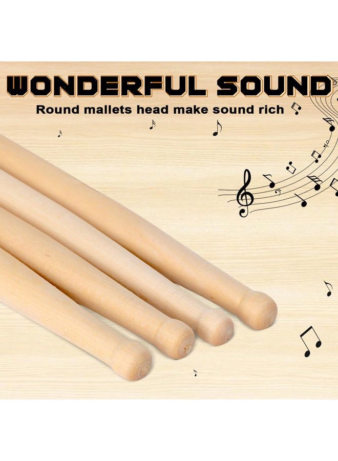 Lukmaa 24 Pairs 7A Drum Sticks Triangular Wood Tip Long Maple Drumsticks Classic Drumsticks Musical Instrument Percussion Accessories for Adults Kids - Image 3