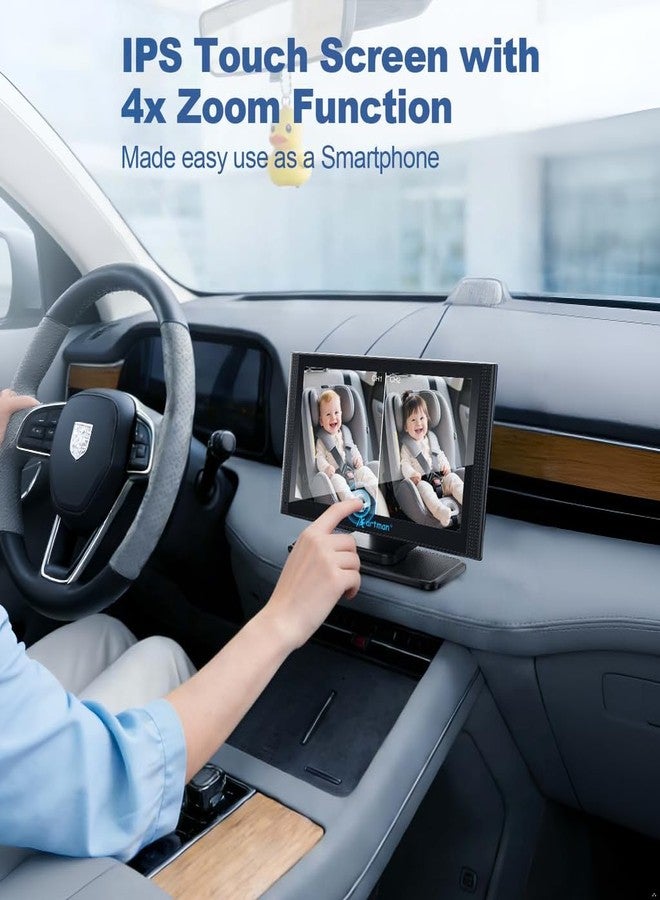 A Artman Artman Dual 1440P Baby Car Camera for 2 Kids with 7.2 Inch Touch Screen - Image 2