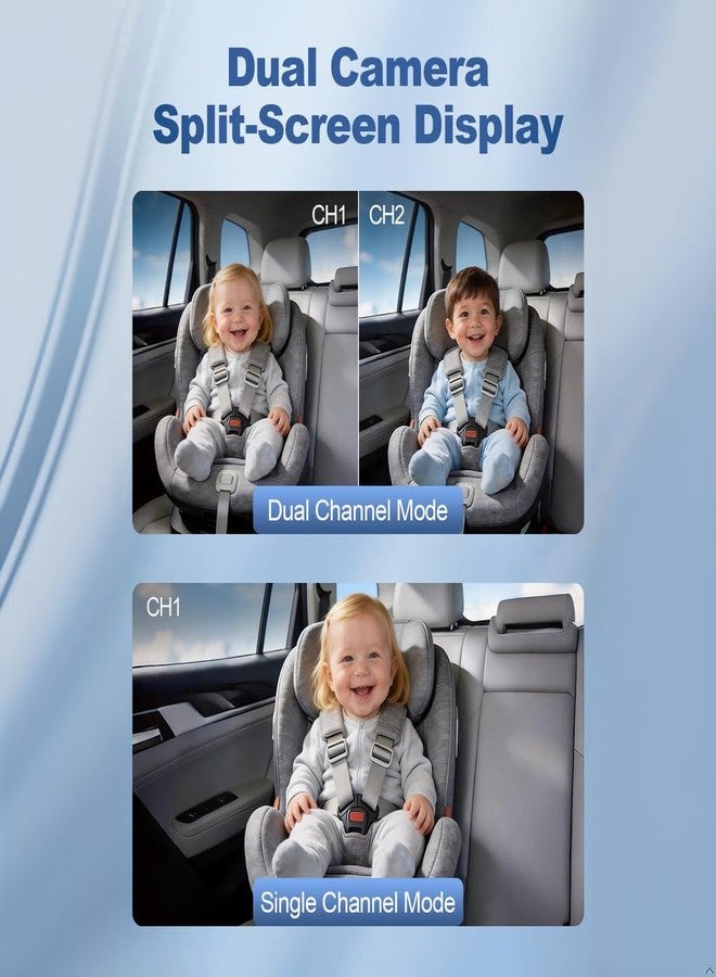 A Artman Artman Dual 1440P Baby Car Camera for 2 Kids with 7.2 Inch Touch Screen - Image 4