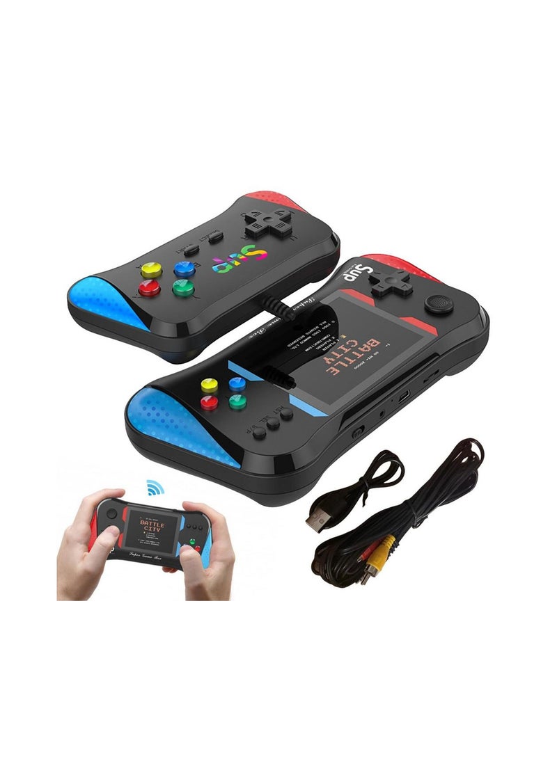 X7M Retro Handheld Video Game Console 3.5 Inch Large Screen AV Output 2 player with Built in 500 Games Portable Mini Arcade - Image 4