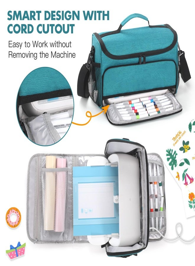 Jaffzora Carrying Case Fits for Cricut Joy Xtra, Portable Travel Opening Storage Bag Compatible with Cricut Accessories and Supplies,Green - Image 3