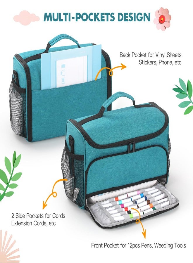 Jaffzora Carrying Case Fits for Cricut Joy Xtra, Portable Travel Opening Storage Bag Compatible with Cricut Accessories and Supplies,Green - Image 4