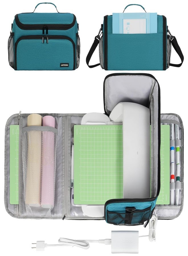 Jaffzora Carrying Case Fits for Cricut Joy Xtra, Portable Travel Opening Storage Bag Compatible with Cricut Accessories and Supplies,Green - Image 1