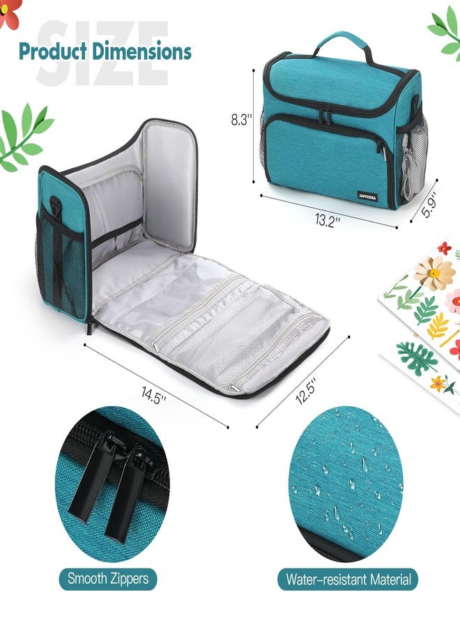 Jaffzora Carrying Case Fits for Cricut Joy Xtra, Portable Travel Opening Storage Bag Compatible with Cricut Accessories and Supplies,Green - Image 5