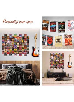 60 Pieces Vintage Rock Band Posters For Room Aesthetic 70S 80S 90S Retro Music Room Bedroom Decor Wall Art Music Concert Poster Wall Collage Old Music Album Cover Prints
