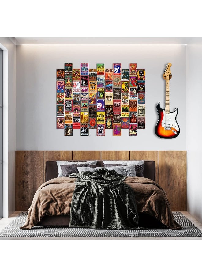 Generic - 60 Pieces Vintage Rock Band Posters For Room Aesthetic 70S 80S 90S Retro Music Room Bedroom Decor Wall Art Music Concert Poster Wall Collage Old Music Album Cover Prints - Image 1
