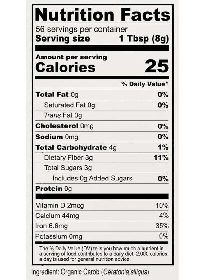 Anthony's Organic Carob Powder, 1 lb, Gluten Free, Non GMO, Cocoa Powder Alternative, Unsweetened - Image 3