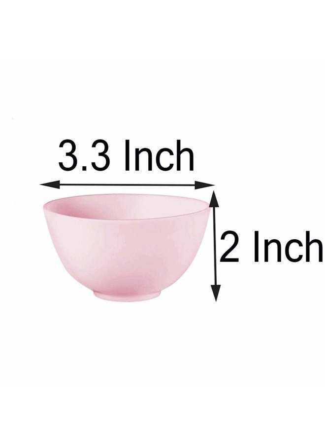 Hulless 3.3 Inch Silicone Facial Mask Mixing Bowl for Facial Mask, Mud Mask and Other Skincare Products Medium Multi colored 5 Pcs. - Image 2