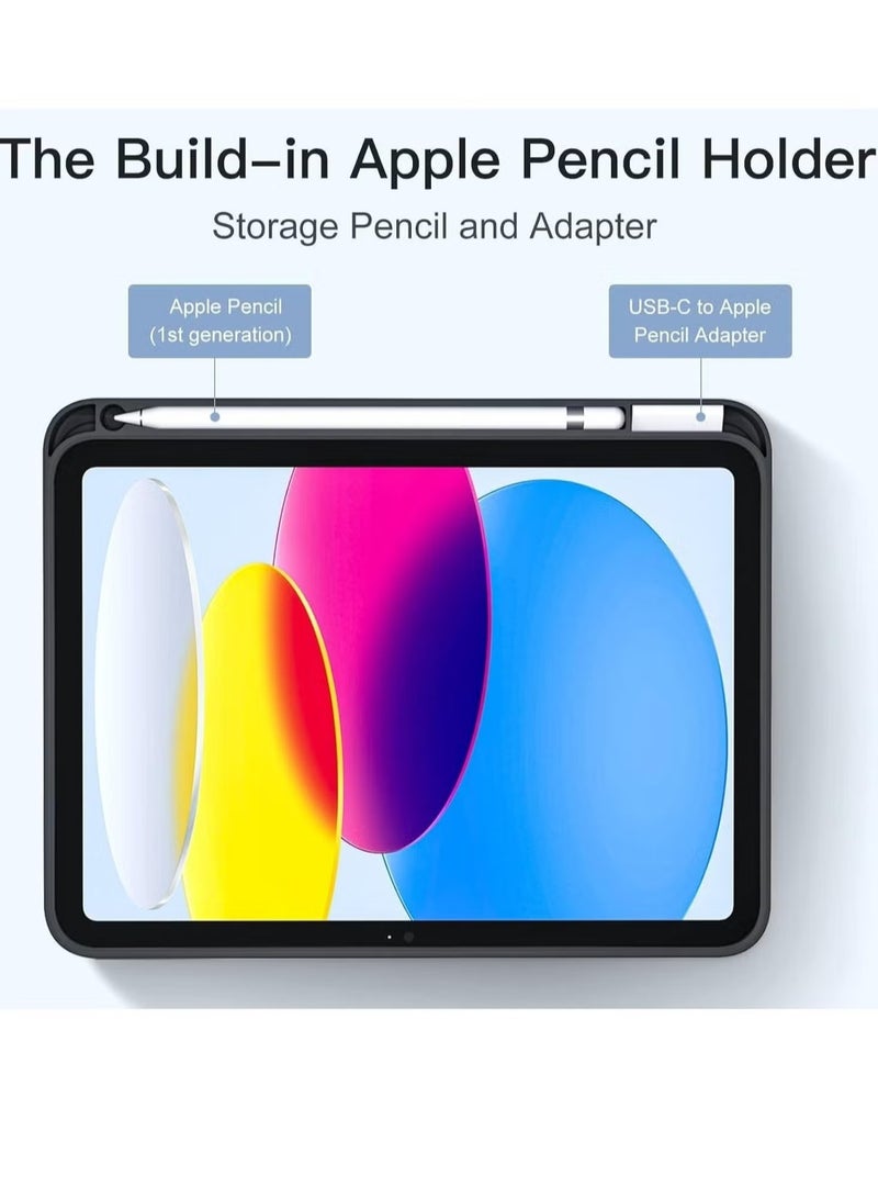 ELTRAZONE Sleek Trifold Stand Case for iPad 10th Generation (10.9-Inch, 2022) – Lightweight & Durable Protective Cover with Pencil Holder, Auto Sleep/Wake, and Shockproof Soft TPU Back – Black - Image 2