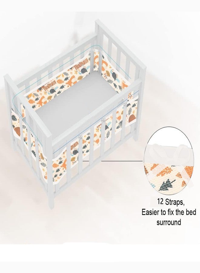 Gordon Home Breathable Mesh Crib Liner Best for Your Baby Safety Fits Full Four Sides of Crib Bed 28 X 360 Cms (Printed Pandora) - Image 5