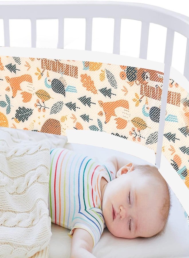 Gordon Home Breathable Mesh Crib Liner Best for Your Baby Safety Fits Full Four Sides of Crib Bed 28 X 360 Cms (Printed Pandora) - Image 2