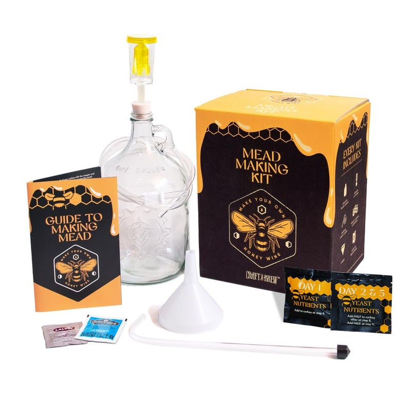 Craft A Brew - Mead Making Kit â€“ Reusable Make Your Own Mead Kit â€“ Yields 1 Gallon of Mead - Image 1