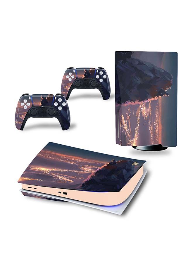 NIBEMINENT Console And Controller Decal Sticker Set For PlayStation 5 Disc Version