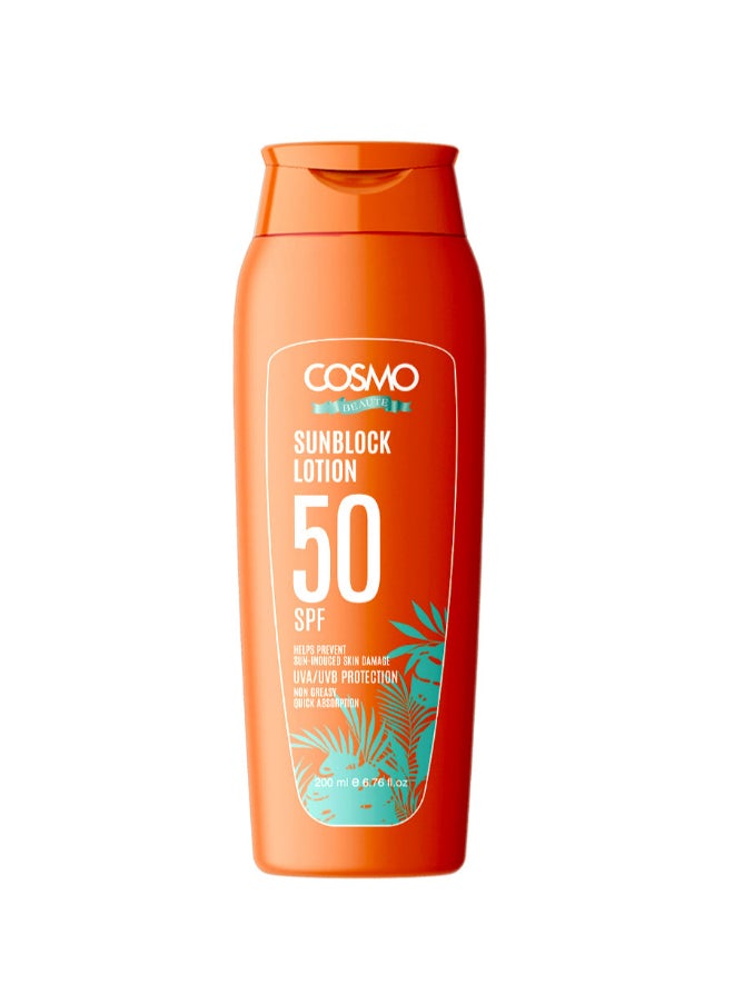Sun Block SPF 50 Lotion UVA/UVB Protection For Unisex, 200ML