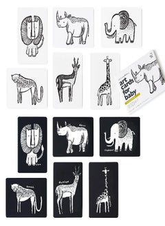 Wee Gallery Black and White Art Flash Cards for Babies, High Contrast Educational Animal Picture Cards, for Visual Stimulation, Brain and Memory Development in Infants and Toddlers Safari Animals - pzsku/Z49755525E14724A7F468Z/45/_/1686915857/d601b2a3-2834-41d8-bebb-9d12ff791c24