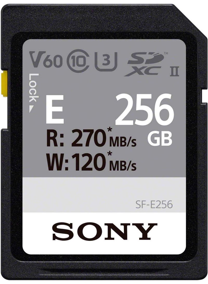 Sony 256GB SF-E Series UHS-II U3 V60 SDXC Digital Memory Card - Read 270MB/S Write 120MB/S SFE256 256 GB - Image 1