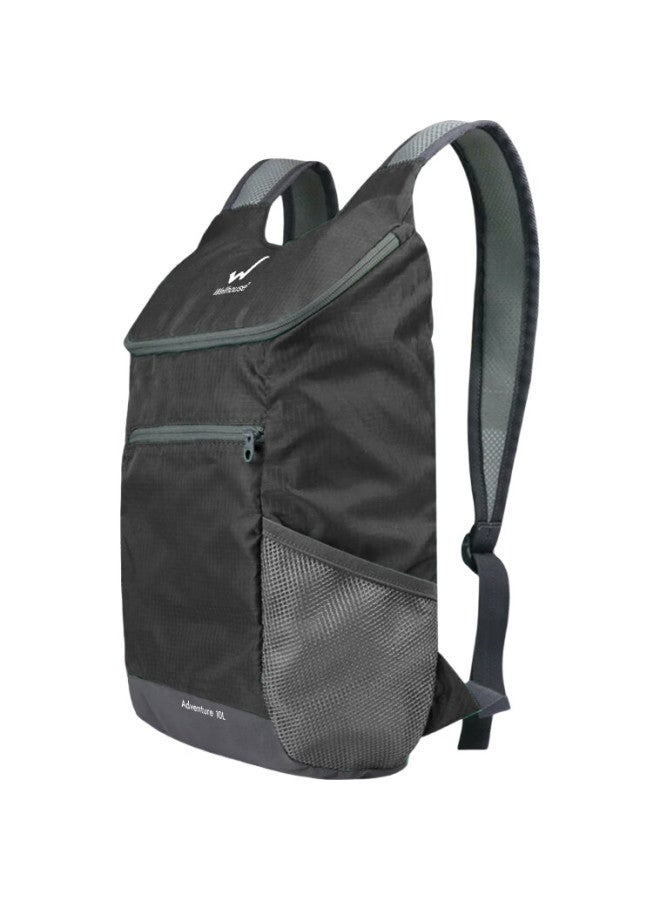 Wellhouse Foldable Small Backpack, Skin Bag, Shoulder Bag, Outdoor Lightweight Travel Bag, Student Schoolbag, 10L, Elegant Black - Image 1