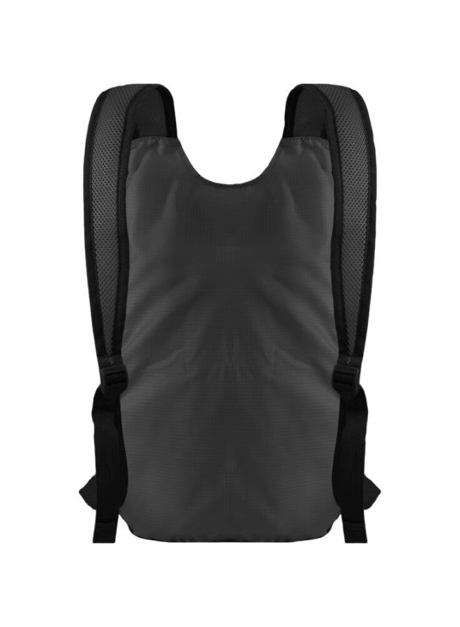 Wellhouse Foldable Small Backpack, Skin Bag, Shoulder Bag, Outdoor Lightweight Travel Bag, Student Schoolbag, 10L, Elegant Black - Image 2