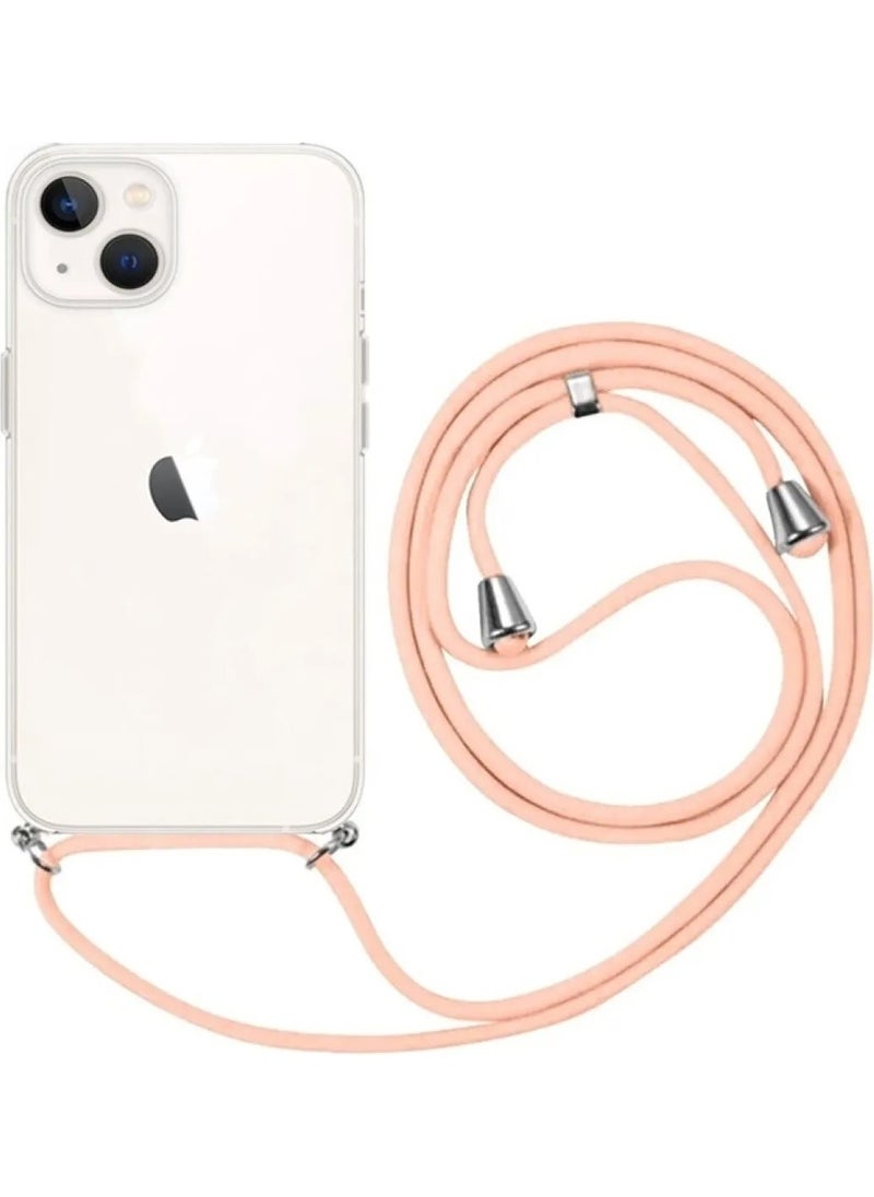 TahTicMer Apple iPhone 14 Pro Compatible Case Silicone Rope Neck Strap Shock Absorbing Antishock Cover TPU  - Image 1