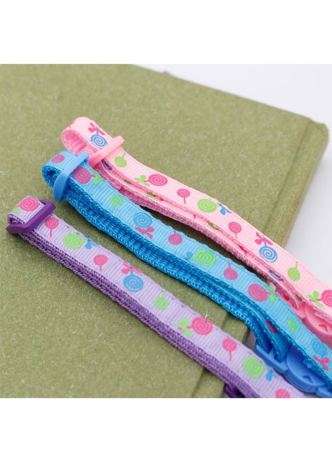 GUSGU 3 Pack Cat Collars with Big Bell and Lollipop Pattern, Cat Collar with Breakaway Safety Release Buckle for Cat and Kitten - Image 3