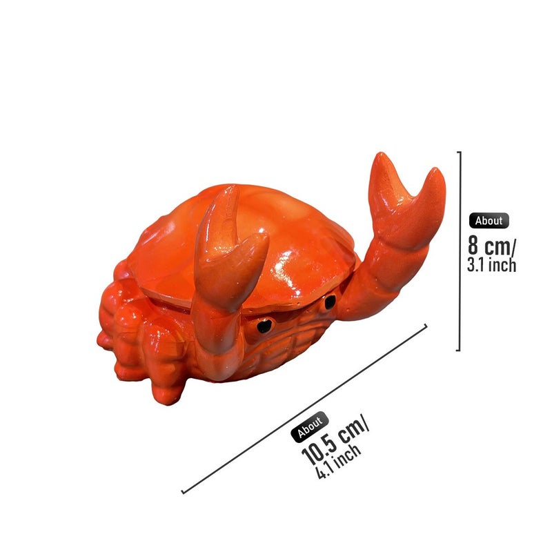 Large Claw Crab Red Ashtray With Lid Cute Windproof Desktop Decor - Image 4