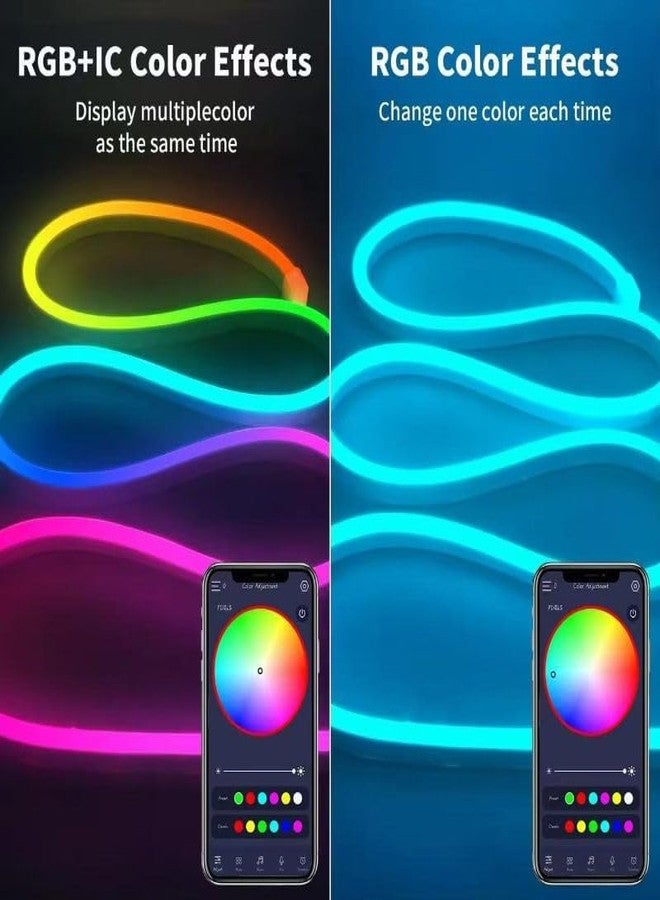 One94Store شريط إضاءة LED نيون RGB ذكي من One94Store بطول 5 أمتار مع تطبيق وجهاز تحكم عن بعد | إضاءة حبلية متزامنة مع الموسيقى للغرف، والألعاب، والحفلات، واحتفالات ديوالي، وتزيين المنزل - Image 5