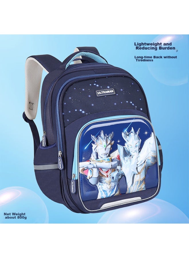 Ultraman Children's Sero Backpack For Primary School Boys In Grades 1-4, Lightweight And Ergonomic Double Shoulder Bag, Pea Blue - Image 4
