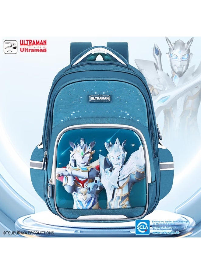 Ultraman Children's Sero Backpack For Primary School Boys In Grades 1-4, Lightweight And Ergonomic Double Shoulder Bag, Pea Blue - Image 1