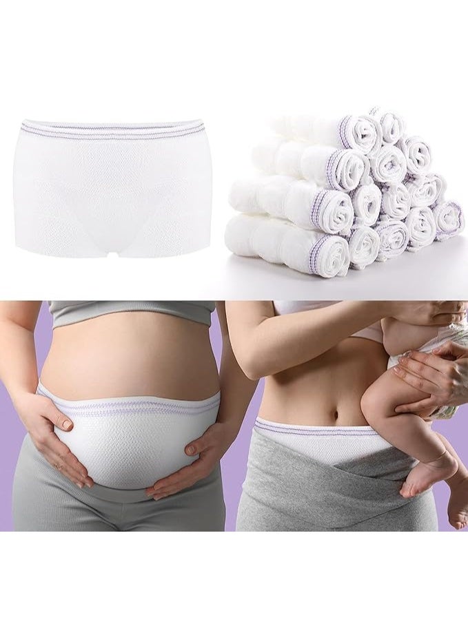 VIUAUAX Disposable Maternity Postpartum Panties, High Waist Breathable Mesh Panties C Section, Maternity Underwear Postpartum Hospital Recovery Maternity Briefs for Women, 8 Pcs - L Size - Image 3