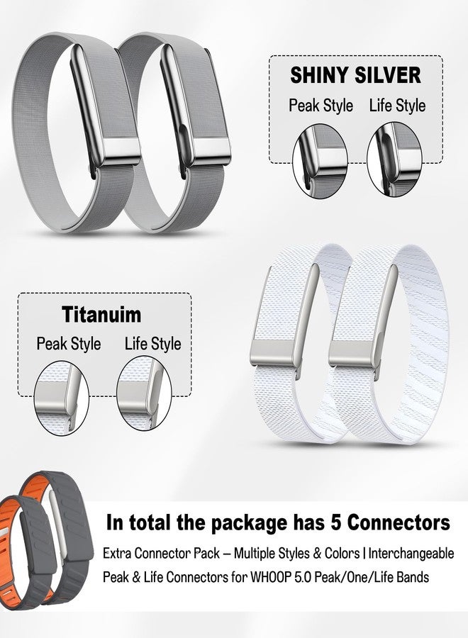 DADO Multi-Pack Wrist Bands Compatible with Whoop 5.0, Peak, One & Life MG – Hydroknit Nylon, Sport Silicone, Premium Nylon – Replacement Straps with Hook, Clasp, Quick Link Slider (Modern) - Image 2