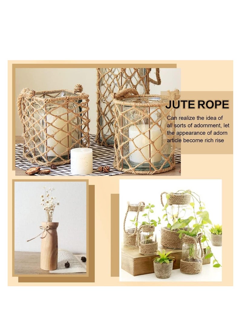 Natural Sisal Rope Jute Rope for Cat, Cat Replacement Grass Woven Rope for Cat Tree And Tower, Jute Rope/Sisal Rope for Recovering or DIY Cat Scratcher, Decorative Vase, Handrails (4 mm * 30 m)