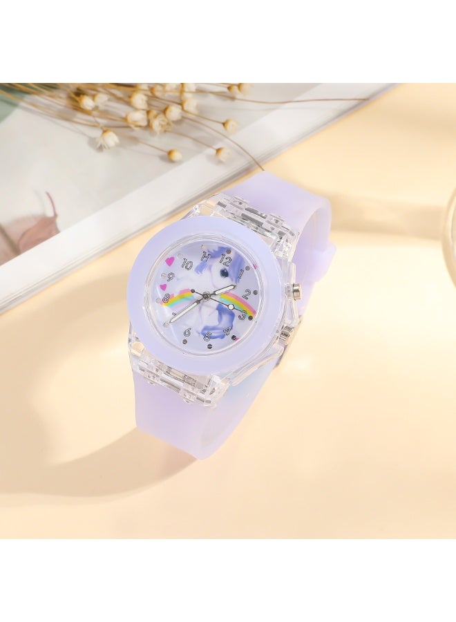 Mark Fairwhale Luminous Silicone Quartz Watch+Rabbit Bead Bracelet Set  - Image 2