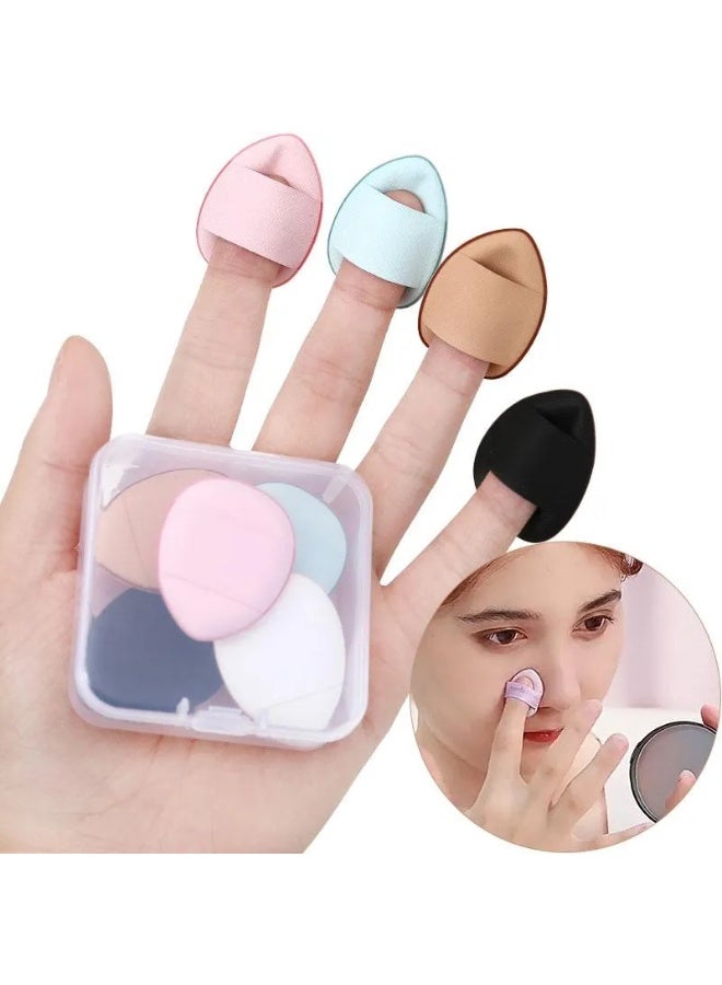 5PCS Mini Finger Puff Foundation Powder Detail Makeup Sponge Face Concealer Cream Blend Cosmetic Accessories Makeup Tools - Image 1