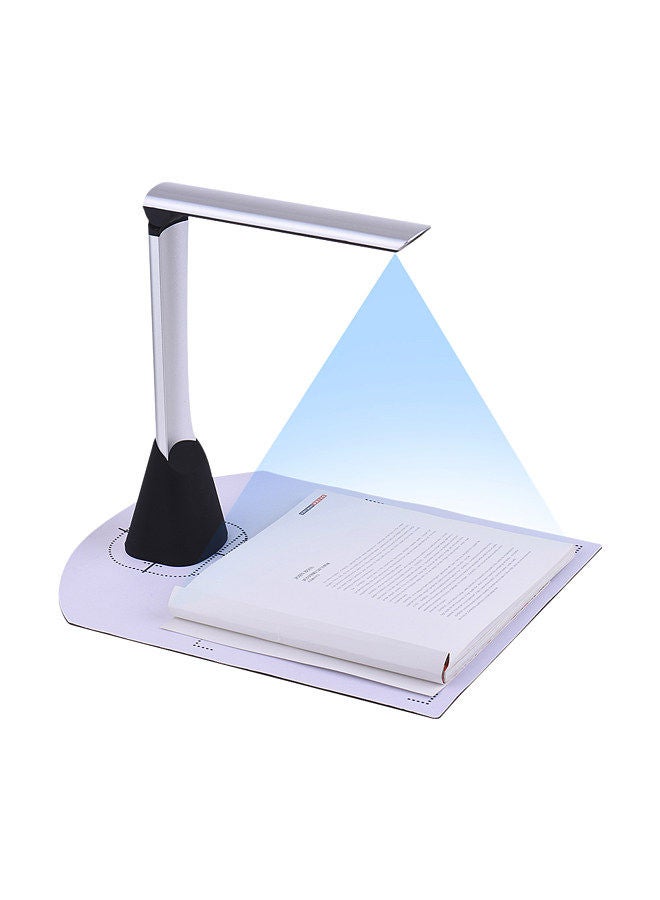 Portable High Speed USB Book Image Document Camera Scanner 5 Mega-pixel HD High-Definition Max. A4 Scanning Size with OCR Function LED Light for Classroom Office Library Bank