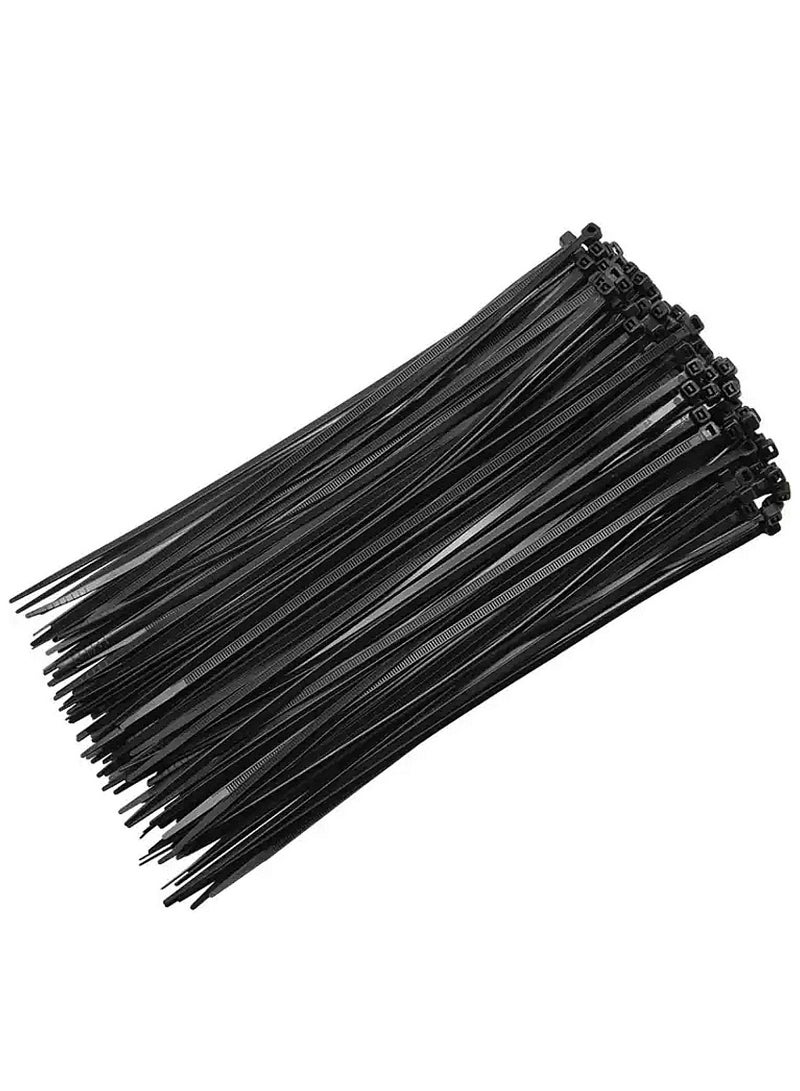 Loquat 100-Pieces Nylon Cable Tie Black - Image 1