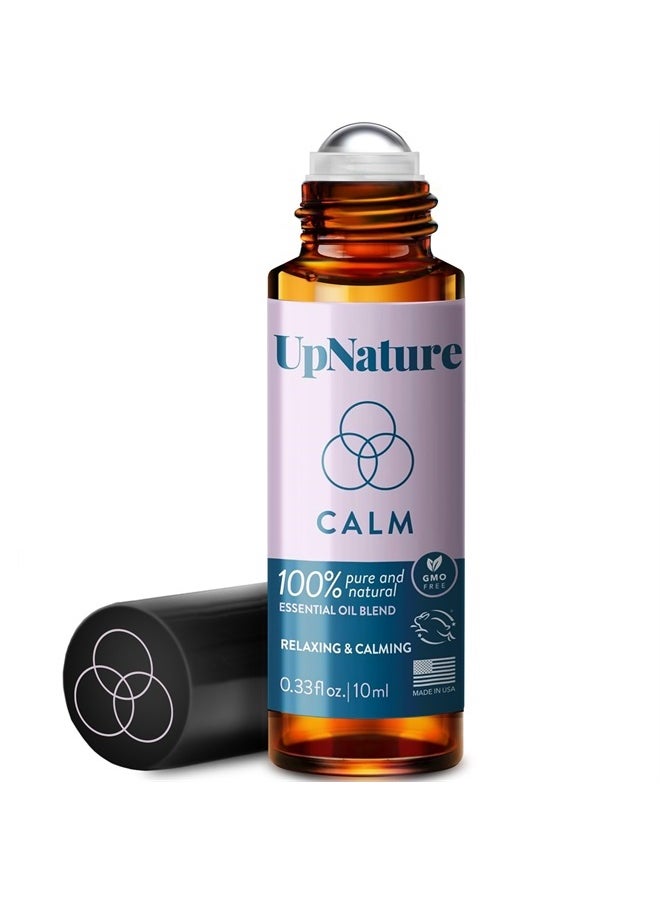 upnature Calm Essential Oil Roll On Blend – Stress Relief & Relaxation Gifts for Women – Calming & Relaxing Self Care Aromatherapy Oils with Peppermint & Ginger – Ideal Stocking Stuffer  - Image 1