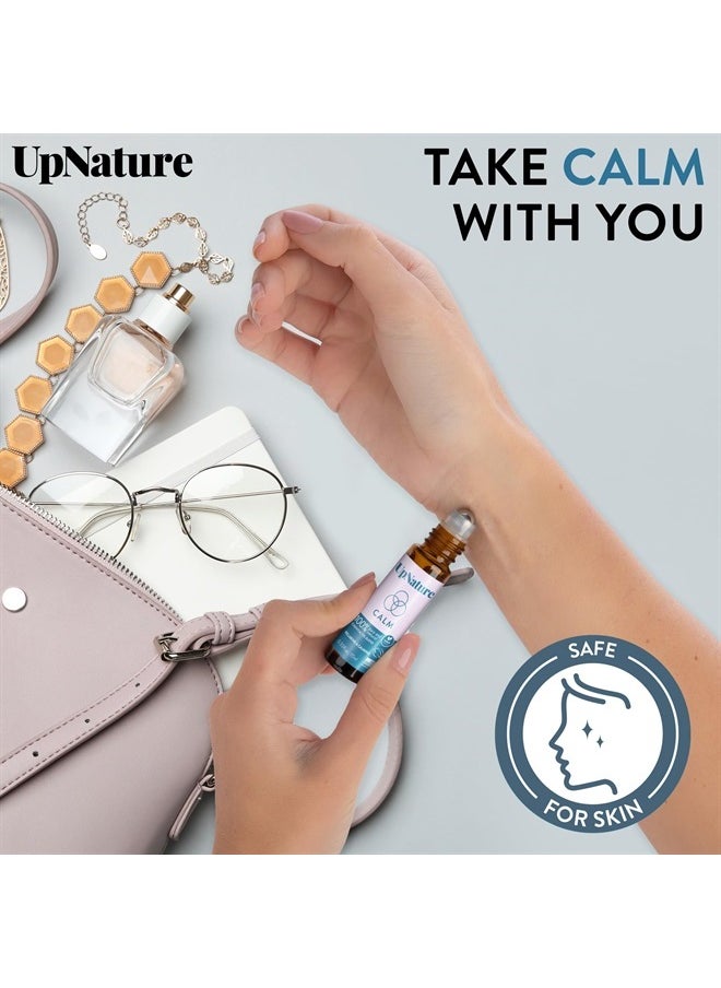 upnature Calm Essential Oil Roll On Blend – Stress Relief & Relaxation Gifts for Women – Calming & Relaxing Self Care Aromatherapy Oils with Peppermint & Ginger – Ideal Stocking Stuffer  - Image 4