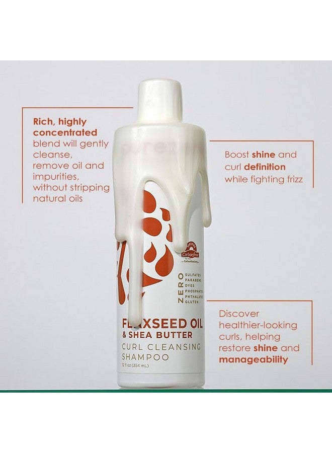 Purezero Flaxseed Oil & Shea Butter Shampoo and Conditioner Set - Curl Care - For Curly Hair Detangle & Defrizz - Zero Sulfates/Parabens/Dyes -100% Vegan & Cruelty Free - Great For Color Treated Hair - Image 2