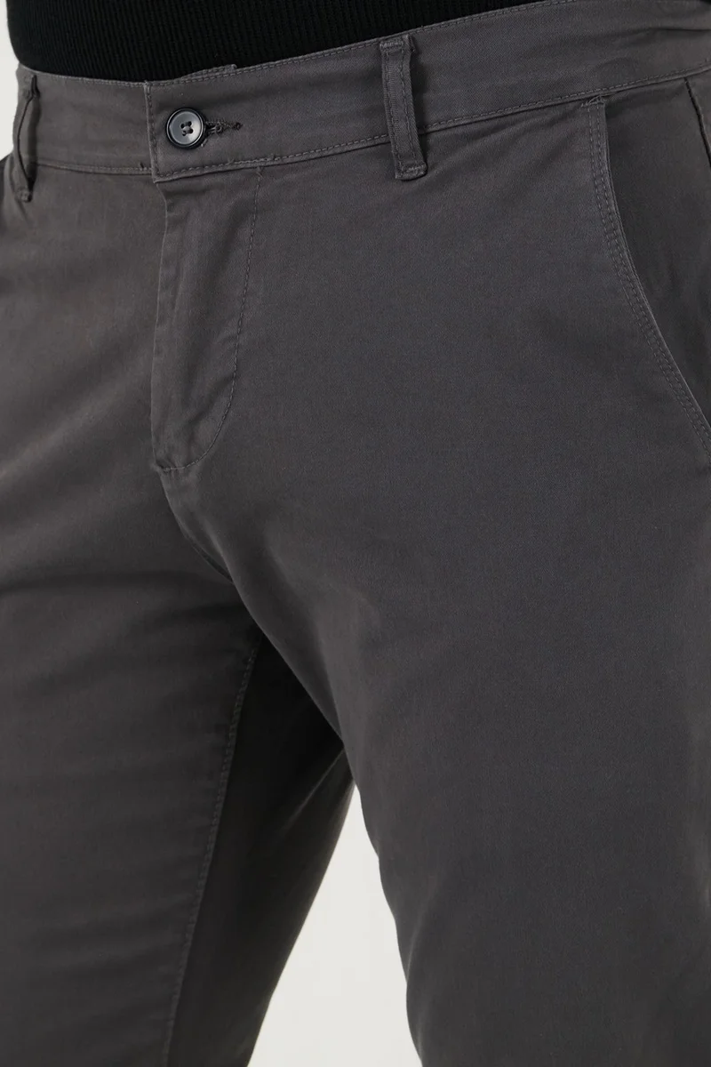 Buratti Stretch Cotton Slim Fit Normal Waist Straight Leg Trousers Men's Pants 674003