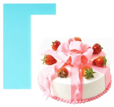 HPK The Lines Cake Fondant Edge Side Scraper Smoother Plastic Cream Cake Baking Pastry Decorating Tool - Image 2