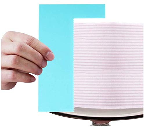 HPK The Lines Cake Fondant Edge Side Scraper Smoother Plastic Cream Cake Baking Pastry Decorating Tool - Image 1