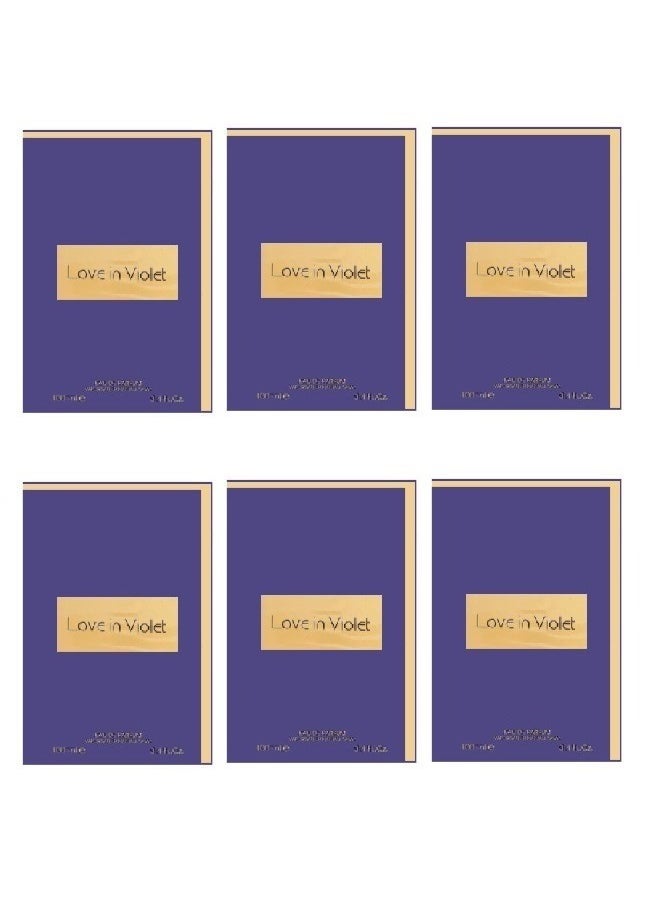 LOVE IN VIOLET - 6 Pieces Love in Violet Eau de Parfum for Women – 100ml*6PCS – A Refreshing and Fruity Fragrance for Every Occasion - Image 1