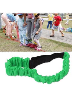 Thoraya Two People Three Feet Legged Race Band Strap Outdoor Team Game Elastic Tie Rope Walker (Green)  - Image 5