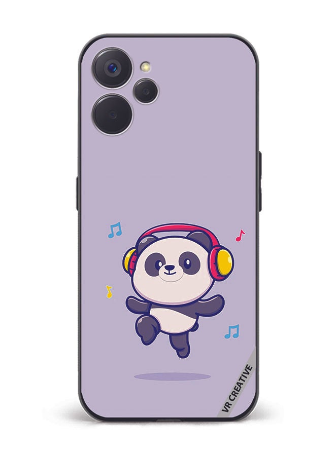 VR CREATIVE Protective Case Cover For Realme 10 5G Panda With Headphone Design Multicolour - Image 1
