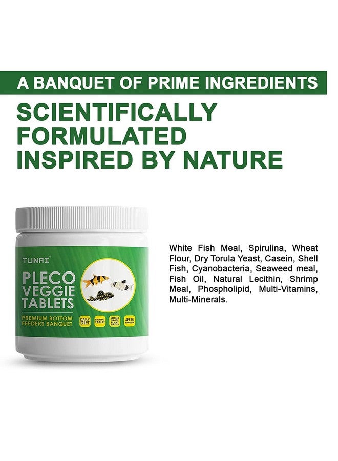 Tunai Pleco Veggie Tablets for Bottom Feeders Like PLECOTOMUS, Cory Catfish, LOACHES, Crayfish & Shrimps (Pleco Tablets - 200g) - Image 3