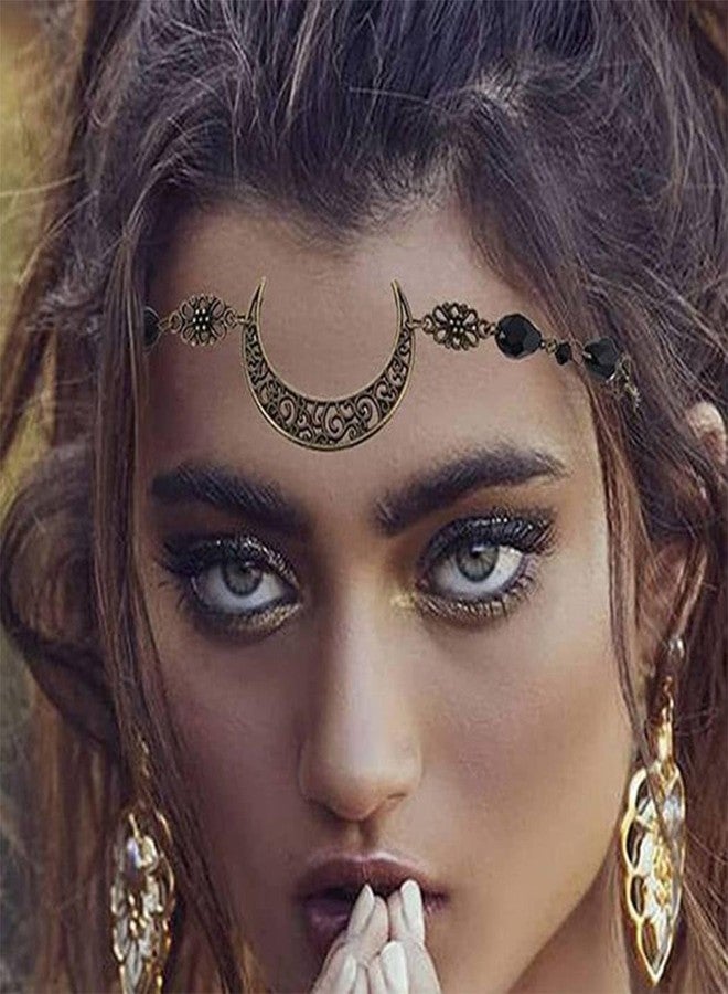 CAKURE Moon Head Chain Bohemia Gold Bronze Hair Chain Headpiece Vintage Forehead Jewelry Gypsy Headpiece Accessories for Women - Image 5