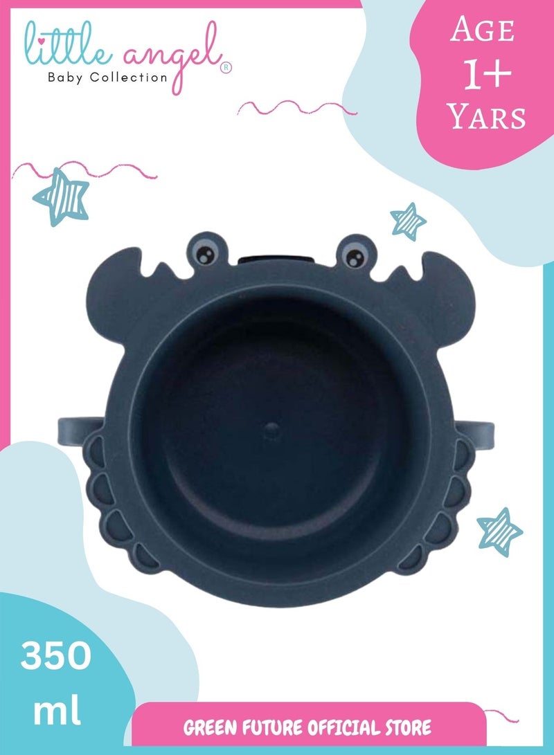 Little Angel Kids Feeding Bowl With Handle - Blue - Image 1