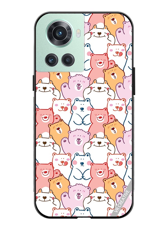 VR CREATIVE Protective Case Cover For OnePlus Ace Cute Cartoon Bear Design Multicolour - Image 1