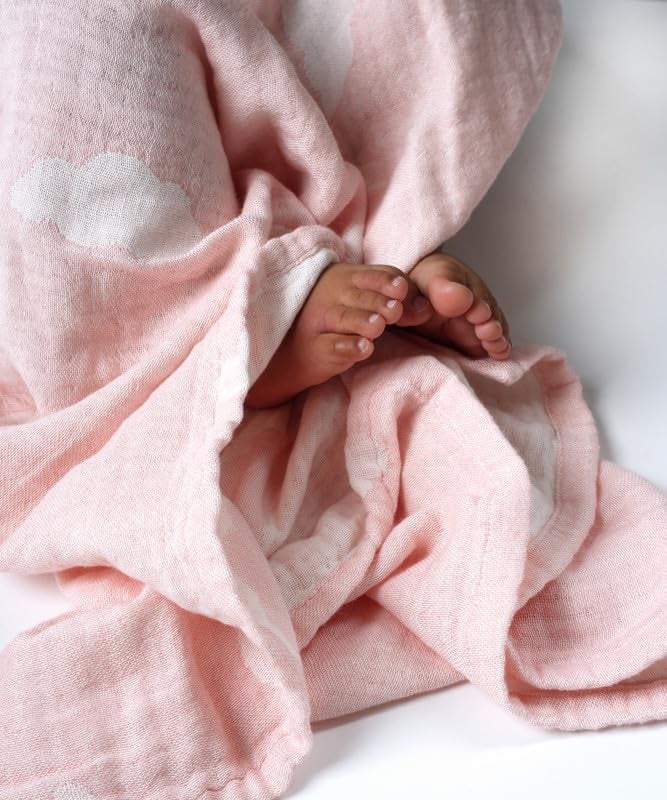 Doctor Towels Aloe Vera Baby Bath Bunny Towel, 60 x 120 cm, 300 GSM, Pack of 1 Towels for Newborn, Soft Baby Towels for 0 to 2 Years (Dreamy Clouds Pink Skies) - Image 3